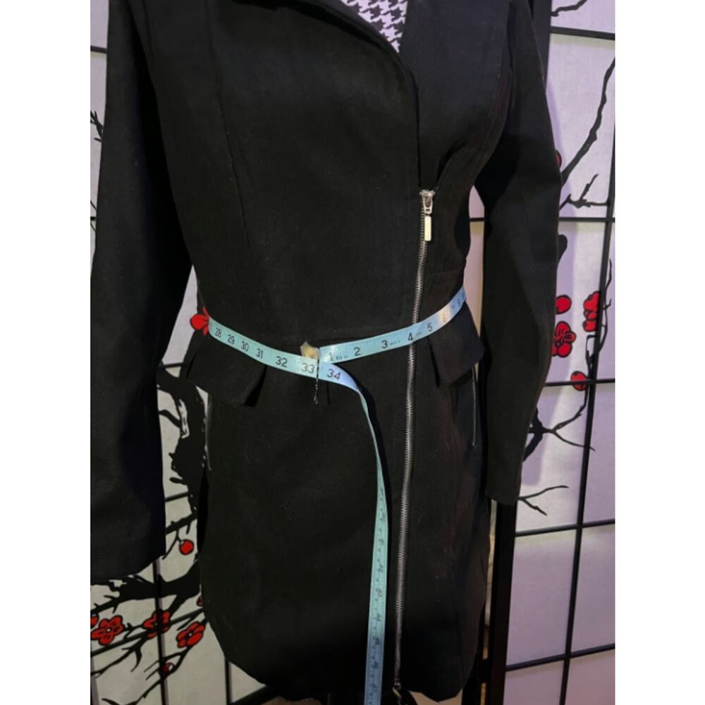 Miss London Jacket Zip Up Peacoat style Classy Size Medium - Picture 5 of 9
